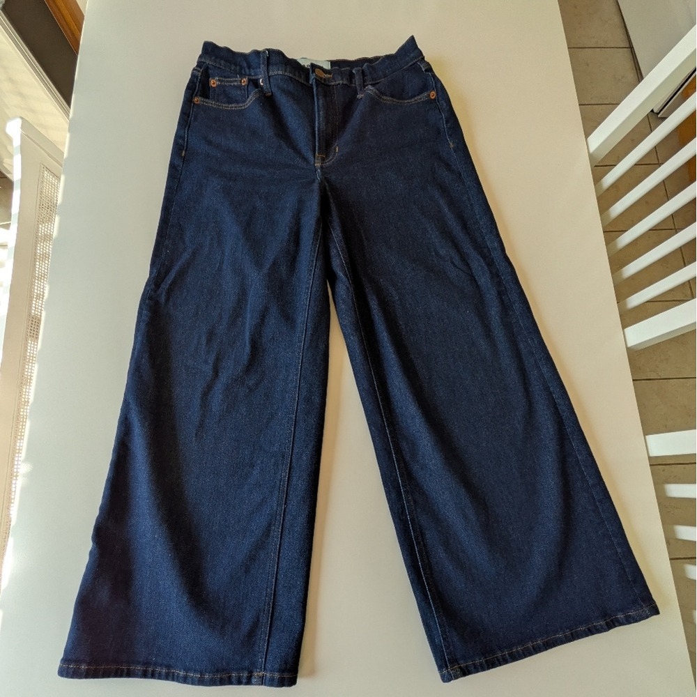 Boden Wide Leg High Rise Petite Jeans W29‎ P Dark Wash (Indigo) Denim
